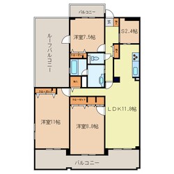 ハートヒルズ二ツ坂の物件間取画像